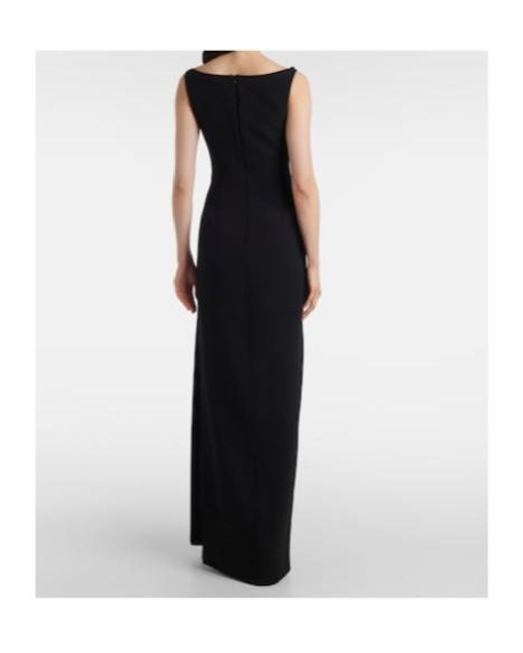 David Koma Black Crystal-Embellished Cady Gown