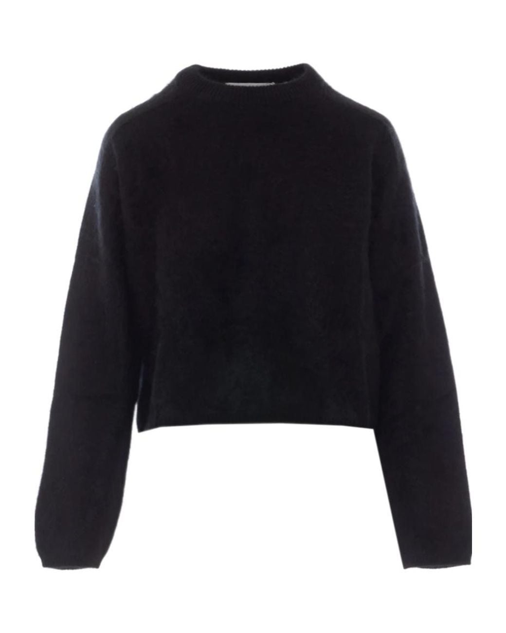 Soft Goat Black Crew-Neck Long-Sleeve Sweater