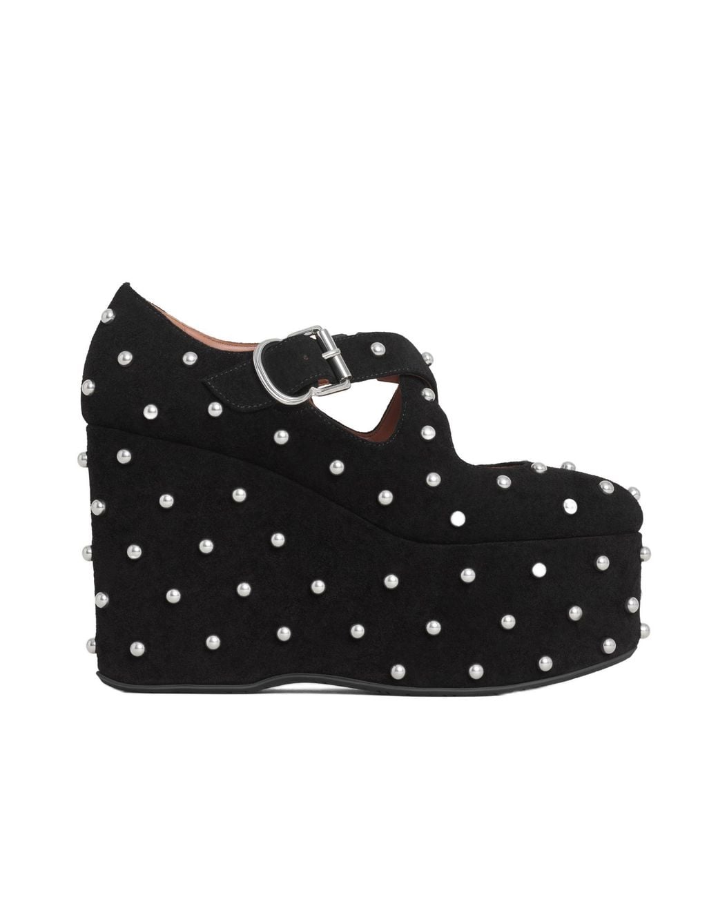 Alaïa Black Studded Wedge Pumps