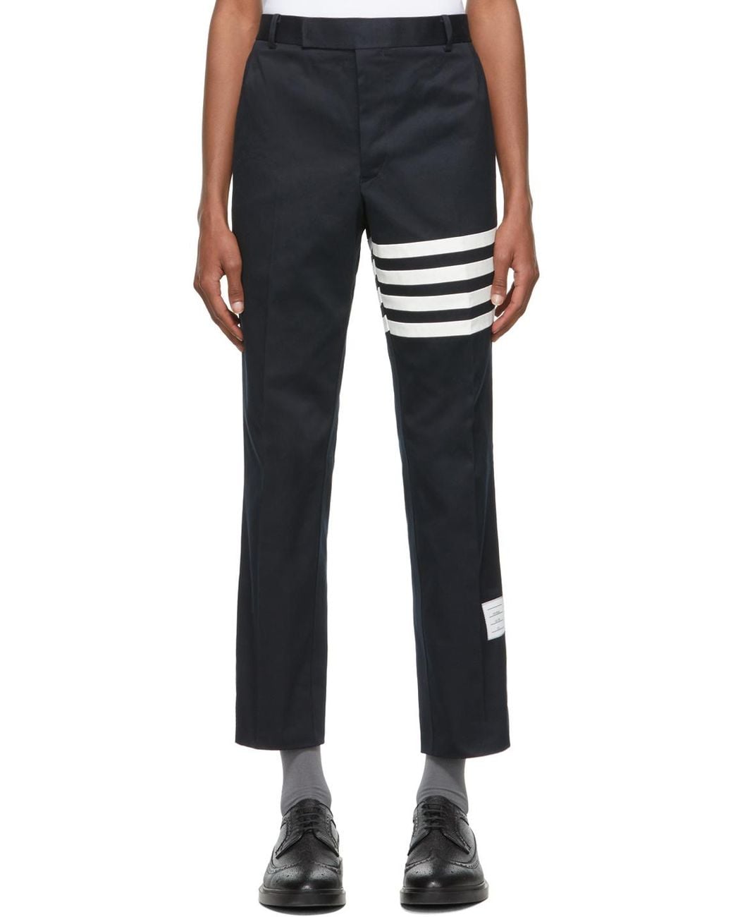 Thom Browne Blue Bar Chino Trousers for men