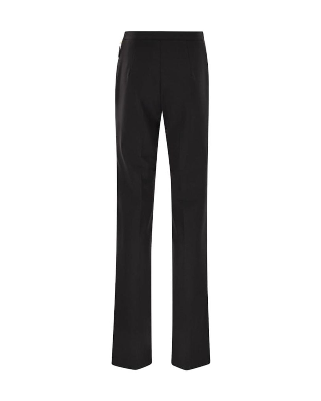 Elisabetta Franchi Black High-Waist Pants