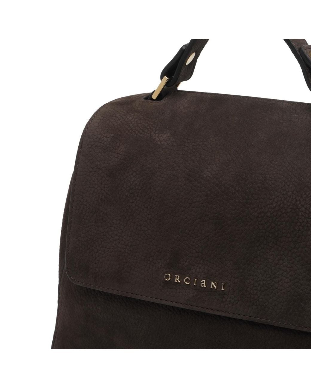 Orciani Black Sveva Top Handle Shoulder Bag