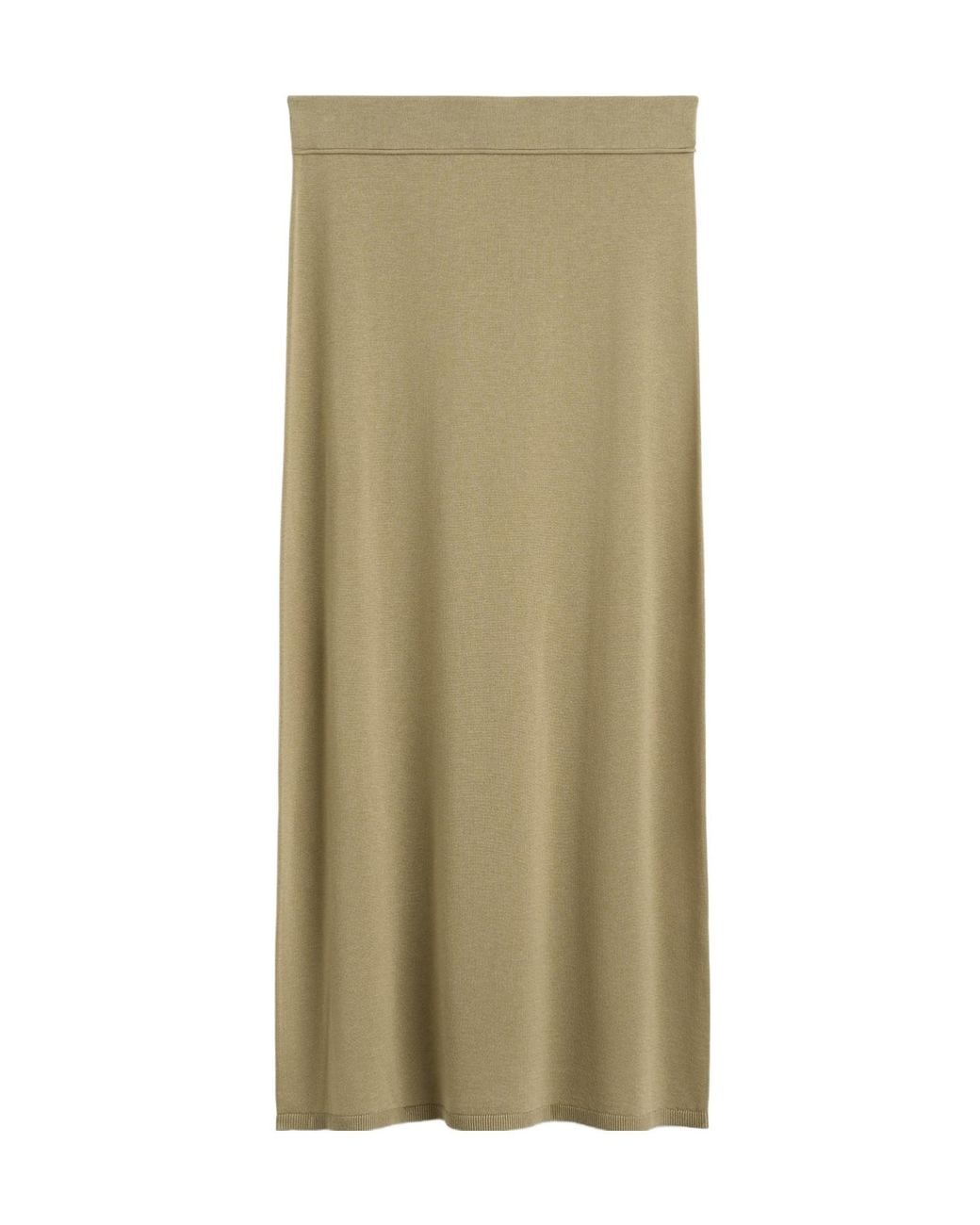 Totême Green Elastic-Waistband Maxi Skirt