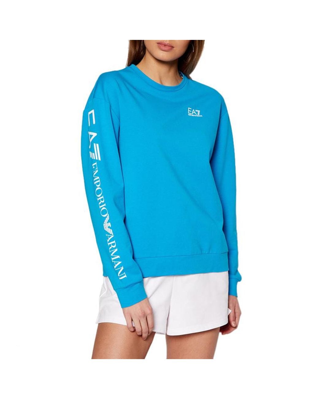 Emporio Armani Blue Logo Details Sweater