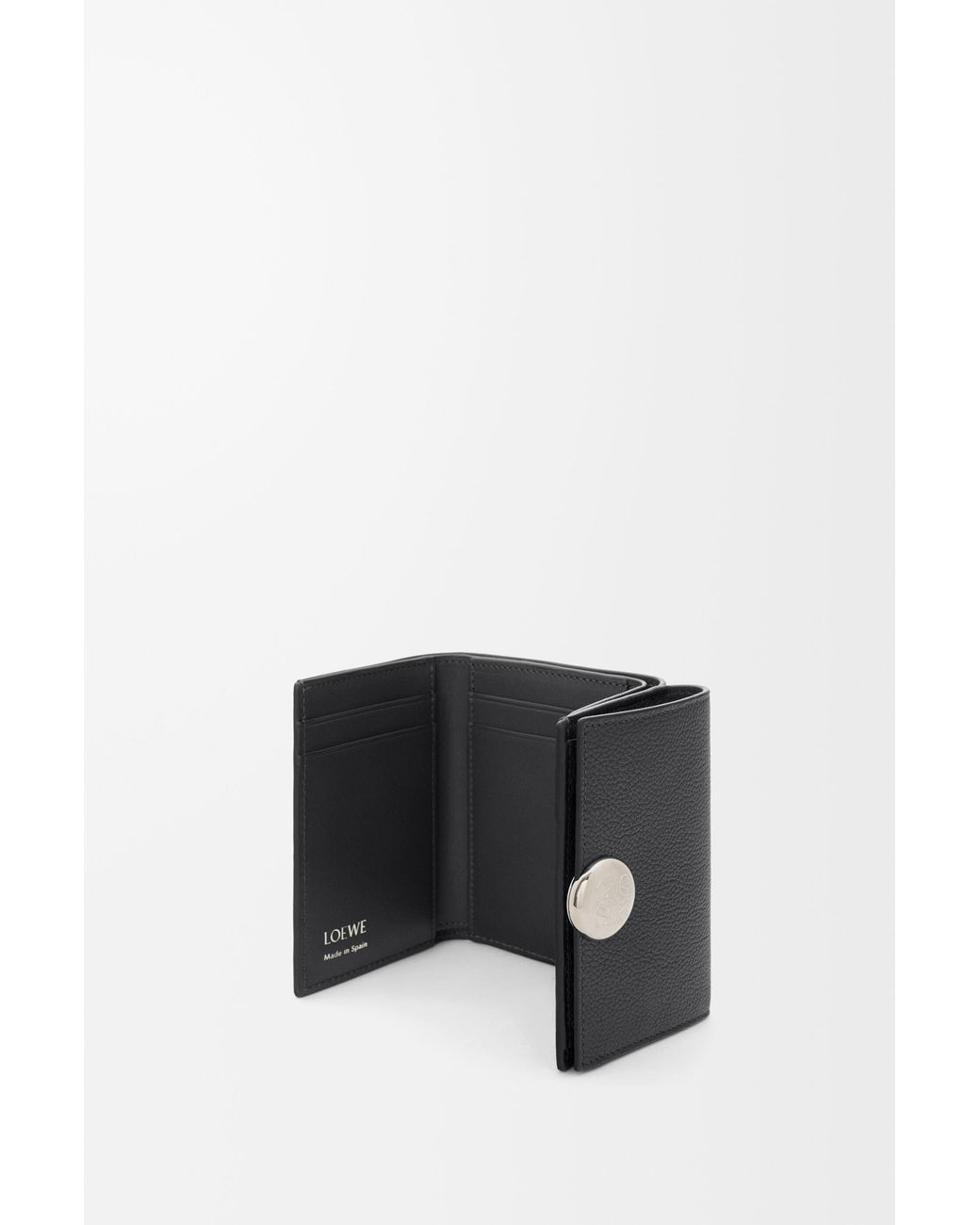 Loewe Black Pebble Trifold Wallet