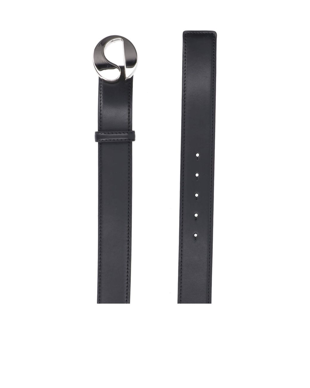 Coperni White Logo Plaque Buckle Belt