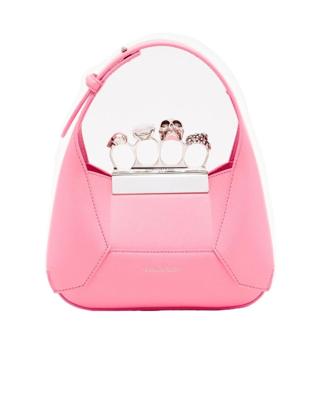 McQueen Pink Jewelled Embellished Mini Toe Bag