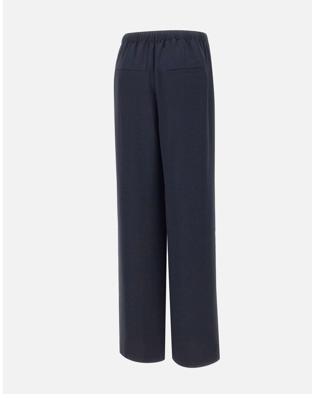 Vince Blue Pleated Wide-Leg Pants