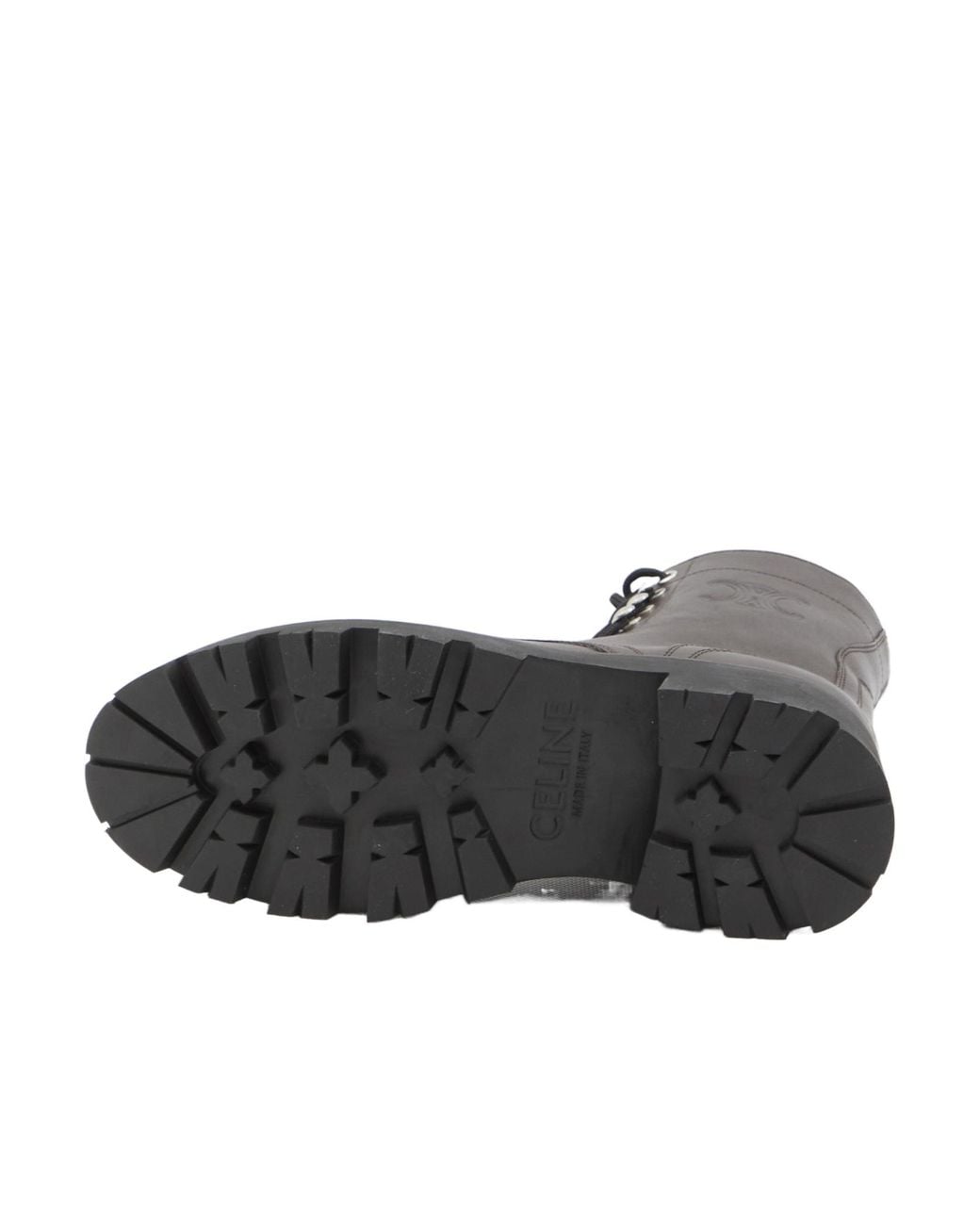 Céline Black Lace-Up Ankle Boots