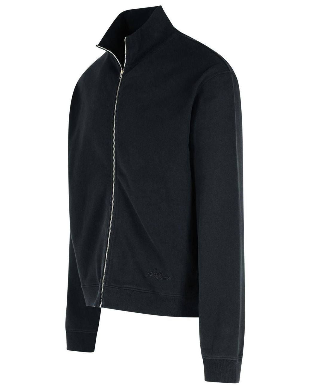 Acne Blue Zip-Up Sweatshirt for men