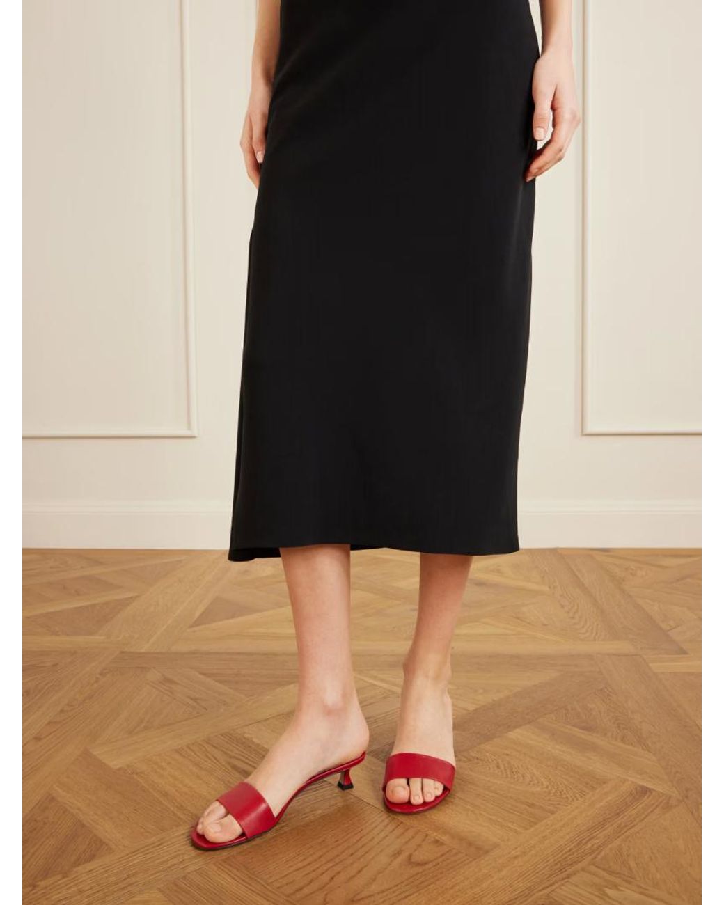The Row Red Combo Leather Mules