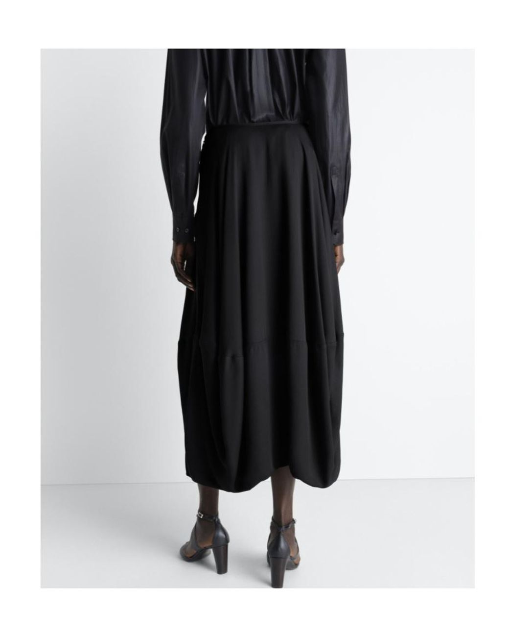 Lemaire Black Balloon Crepe Skirt