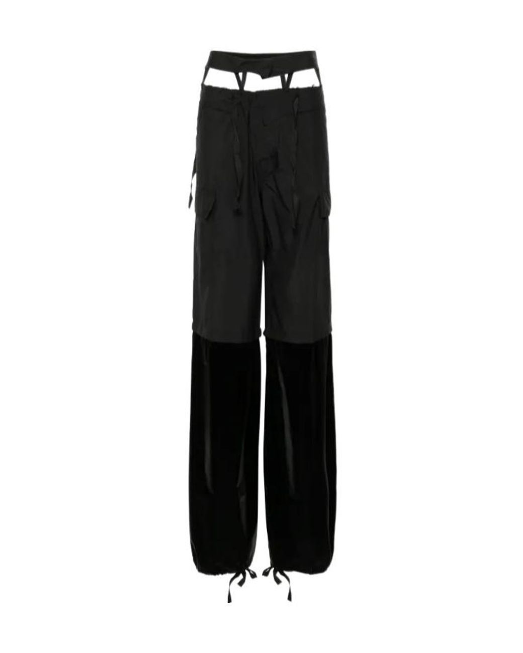 OTTOLINGER Black Raw-Cut Finish Trousers