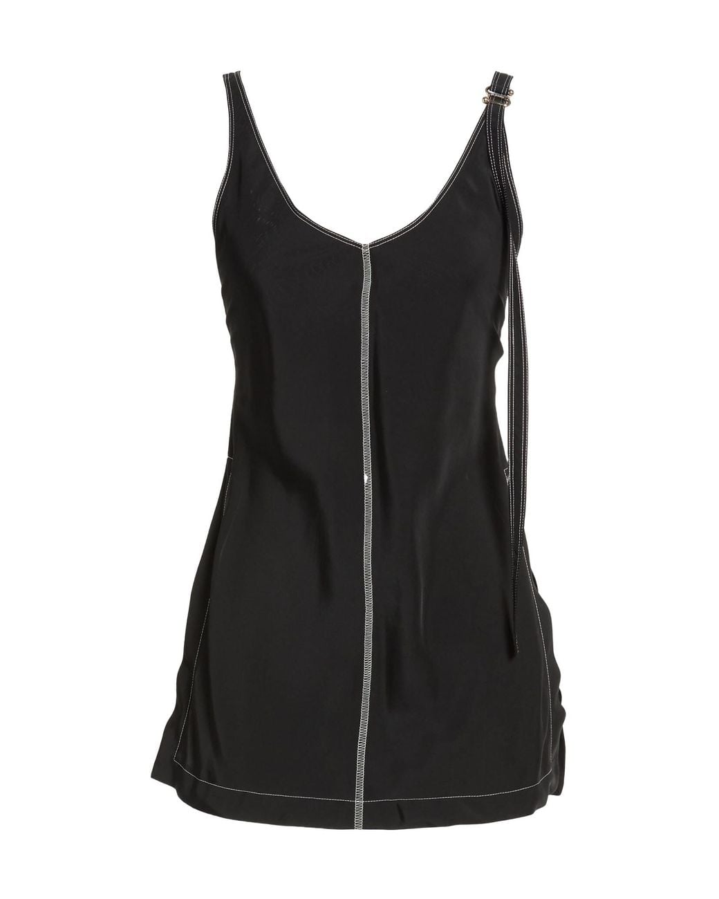 Sportmax Black Plain Colour Top