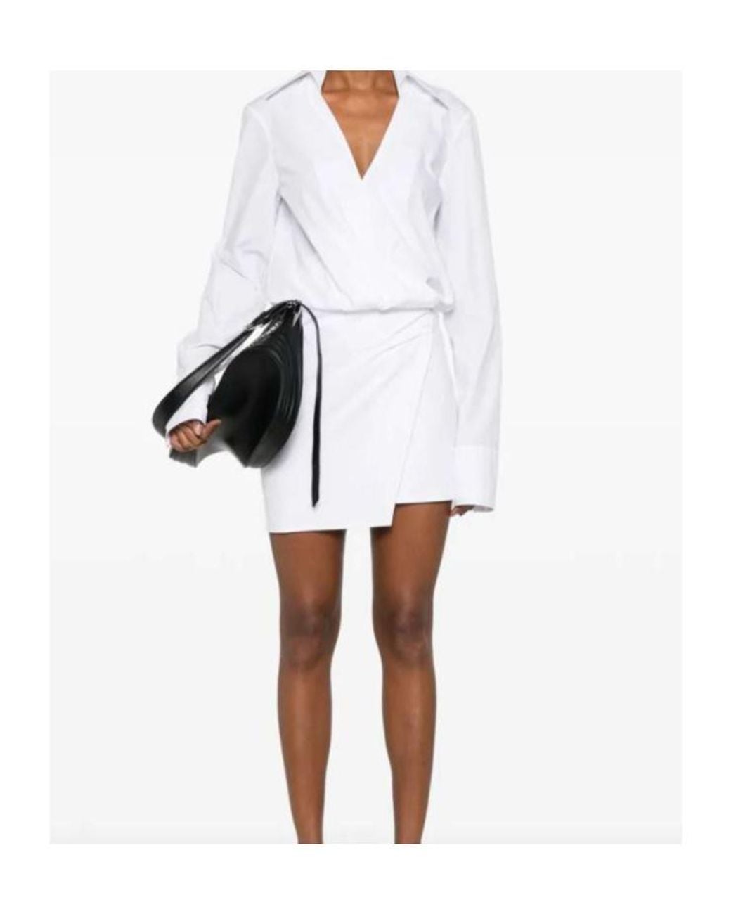The Attico White Long Sleeve Dress