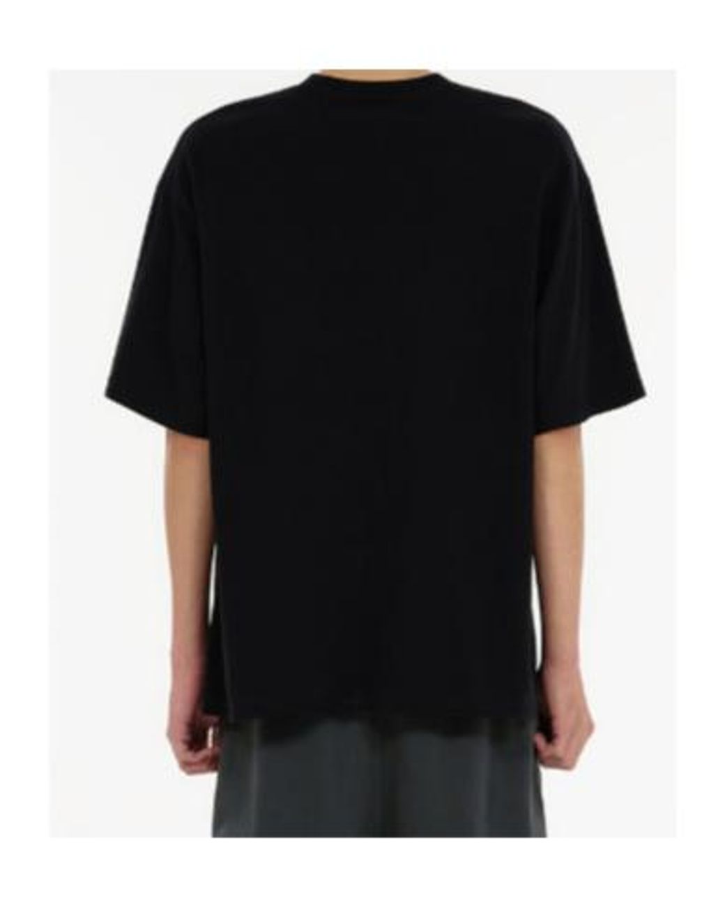 we11done Black Patchwork T-Shirt for men