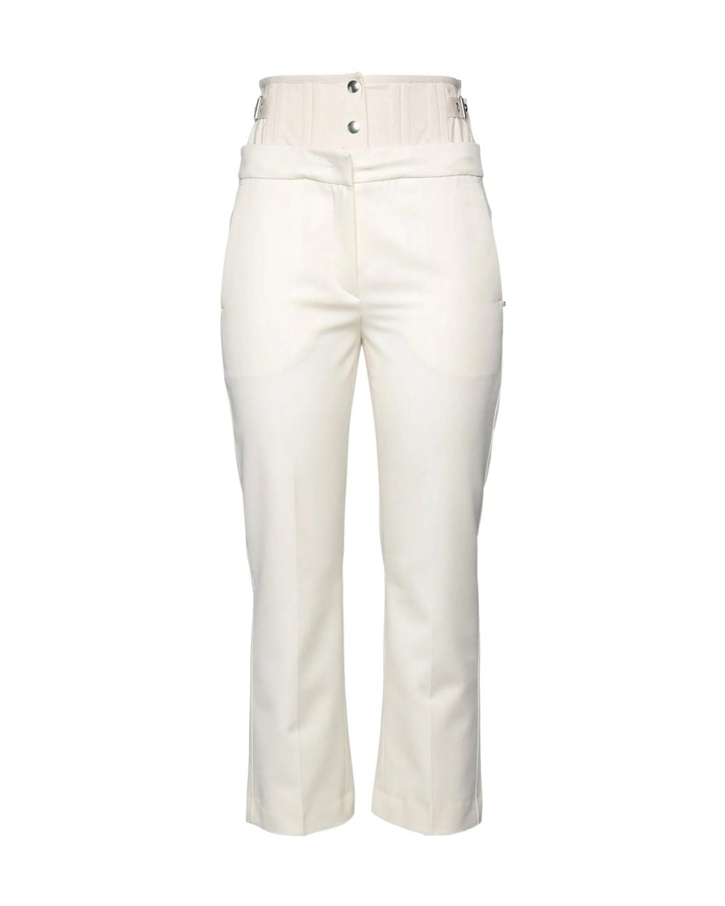 Sportmax White Minimal Stretchtwill Trousers