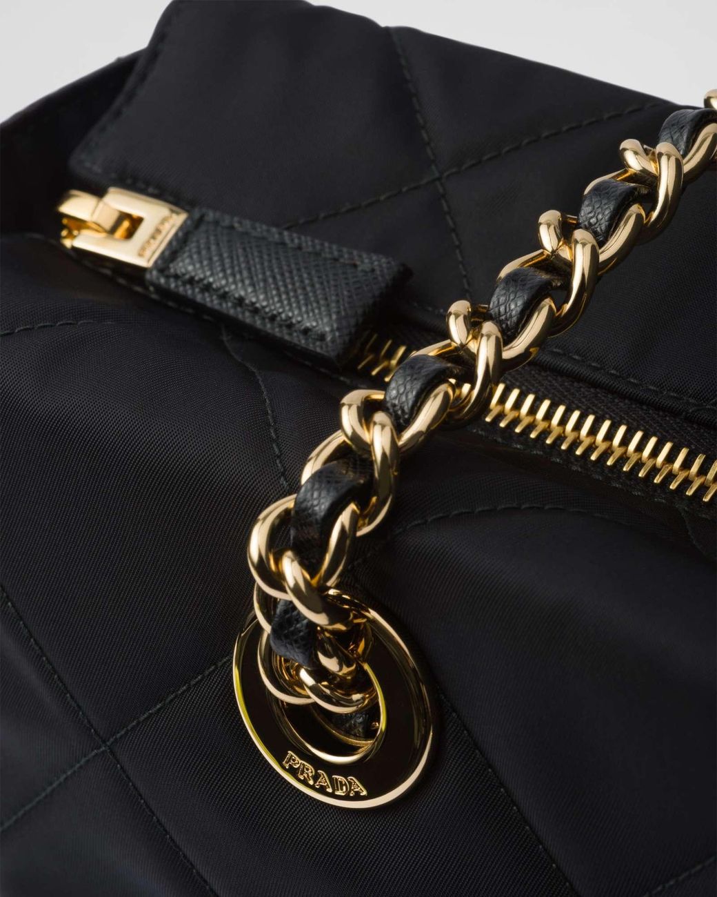 Prada Black Re-Edition 1995 Logo-Triangle Shoulder Bag
