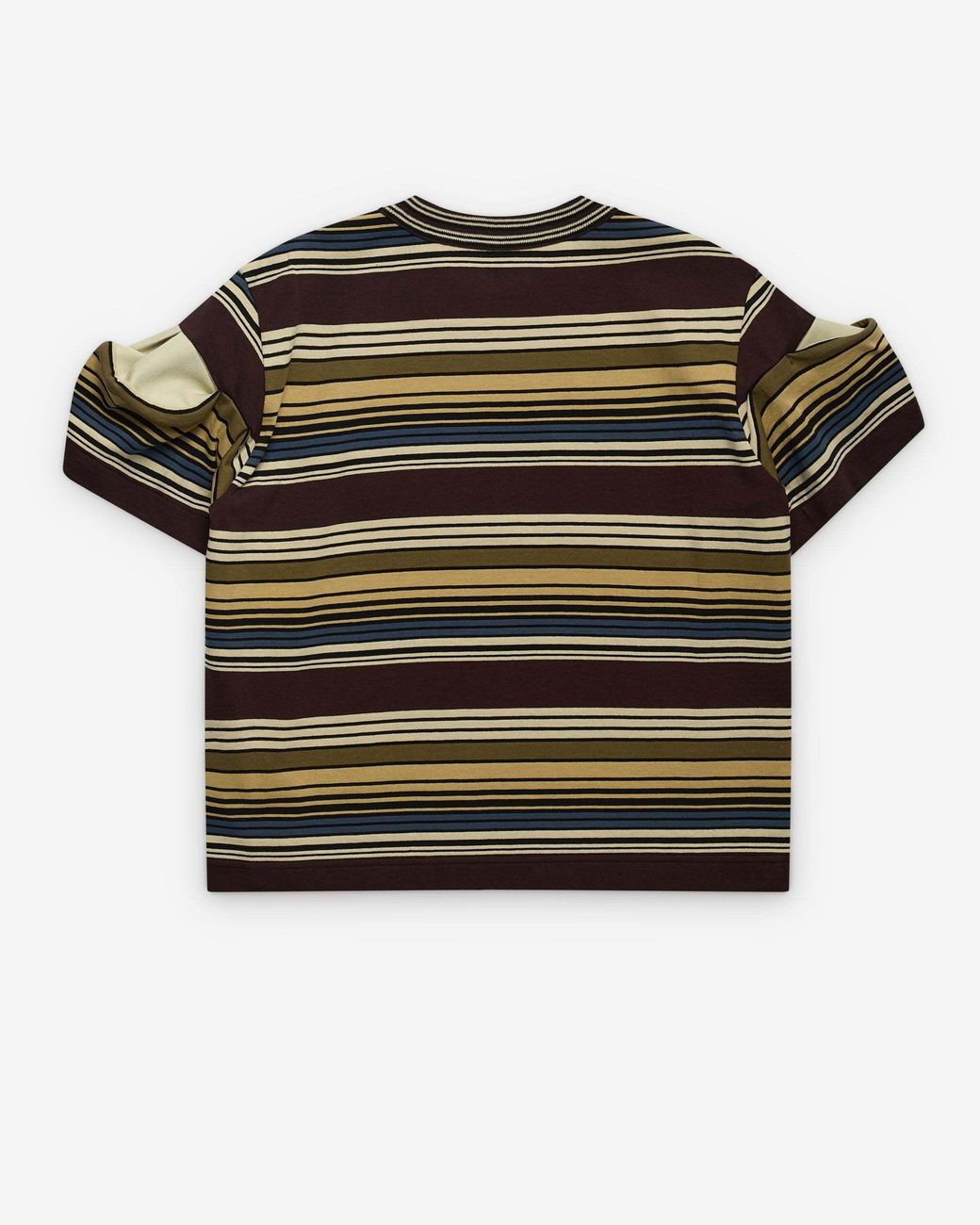 Sacai Green Striped T-Shirt