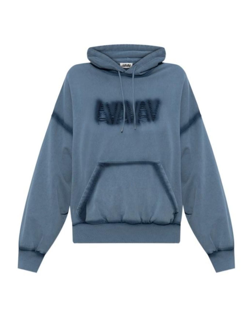 AVAVAV Blue Distressed Hoodie for men