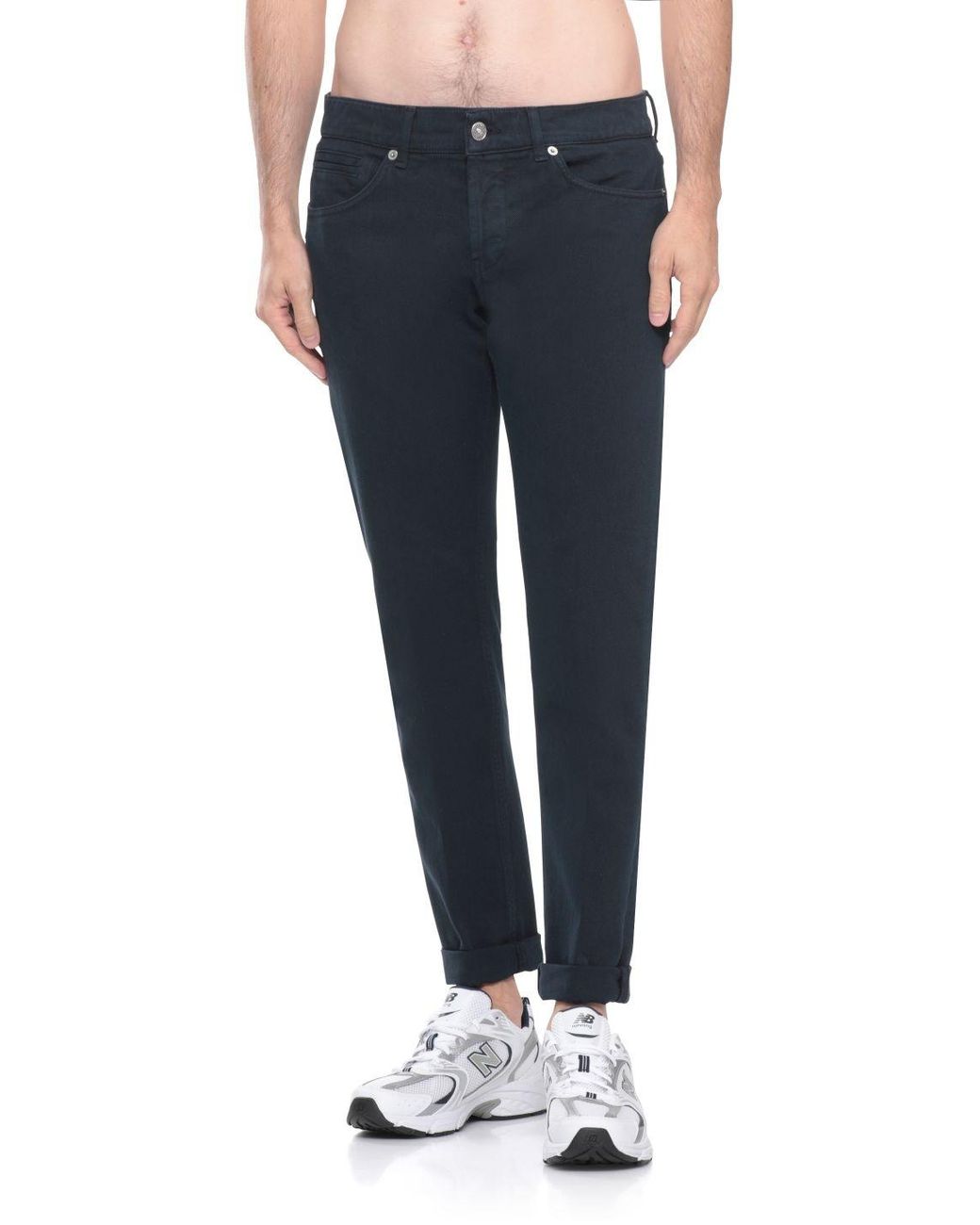 Dondup Blue Turn-Up Hem Jeans for men