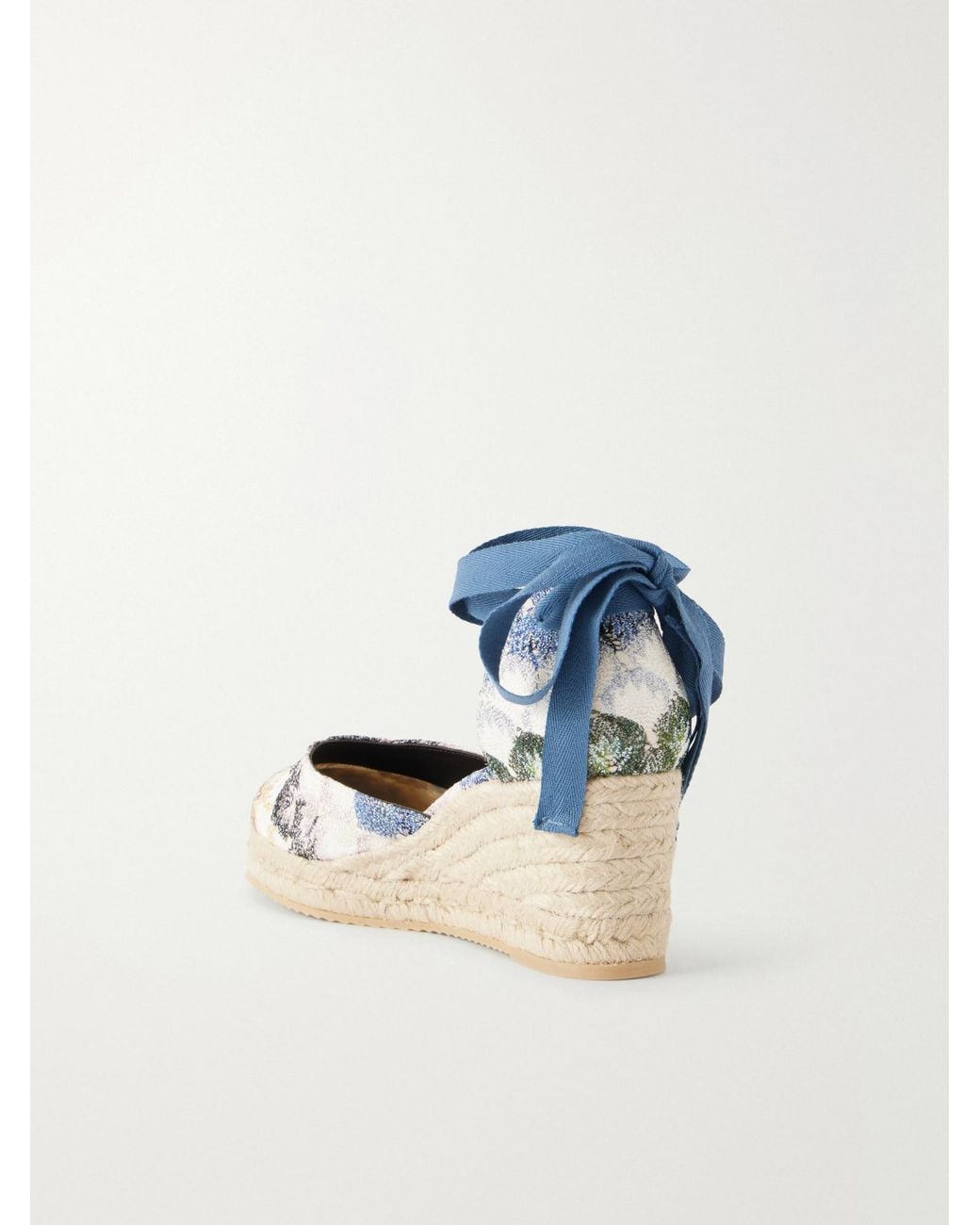 Missoni Blue Wedge Espadrille Sandals
