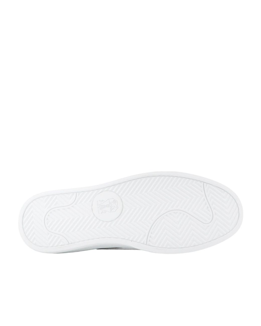 Brunello Cucinelli Gray Panelled Lace-Up Sneakers