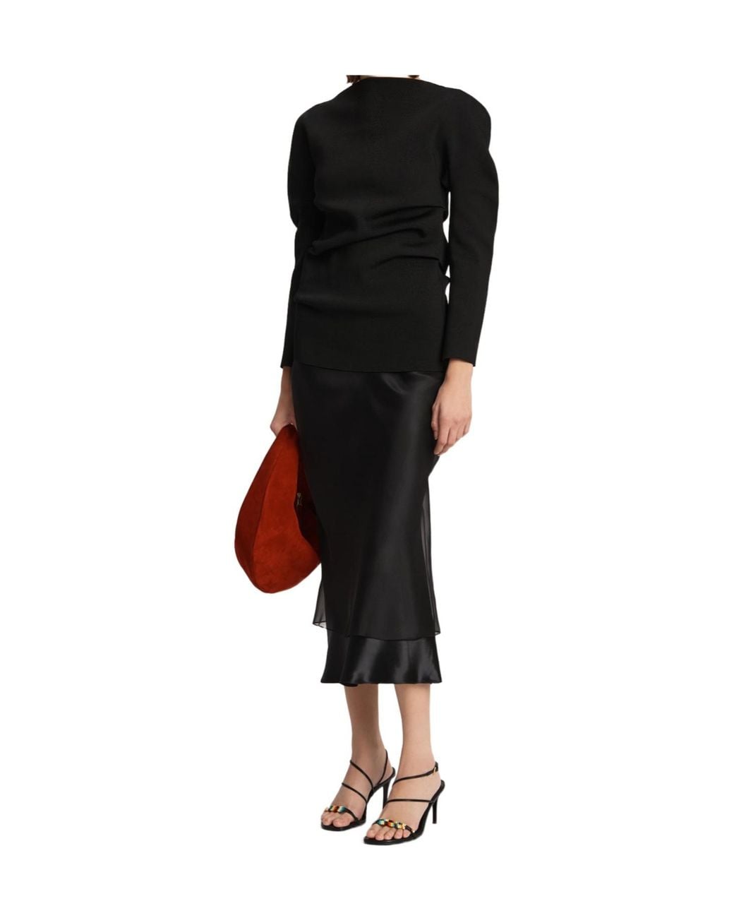 Khaite Black Monina Skirt