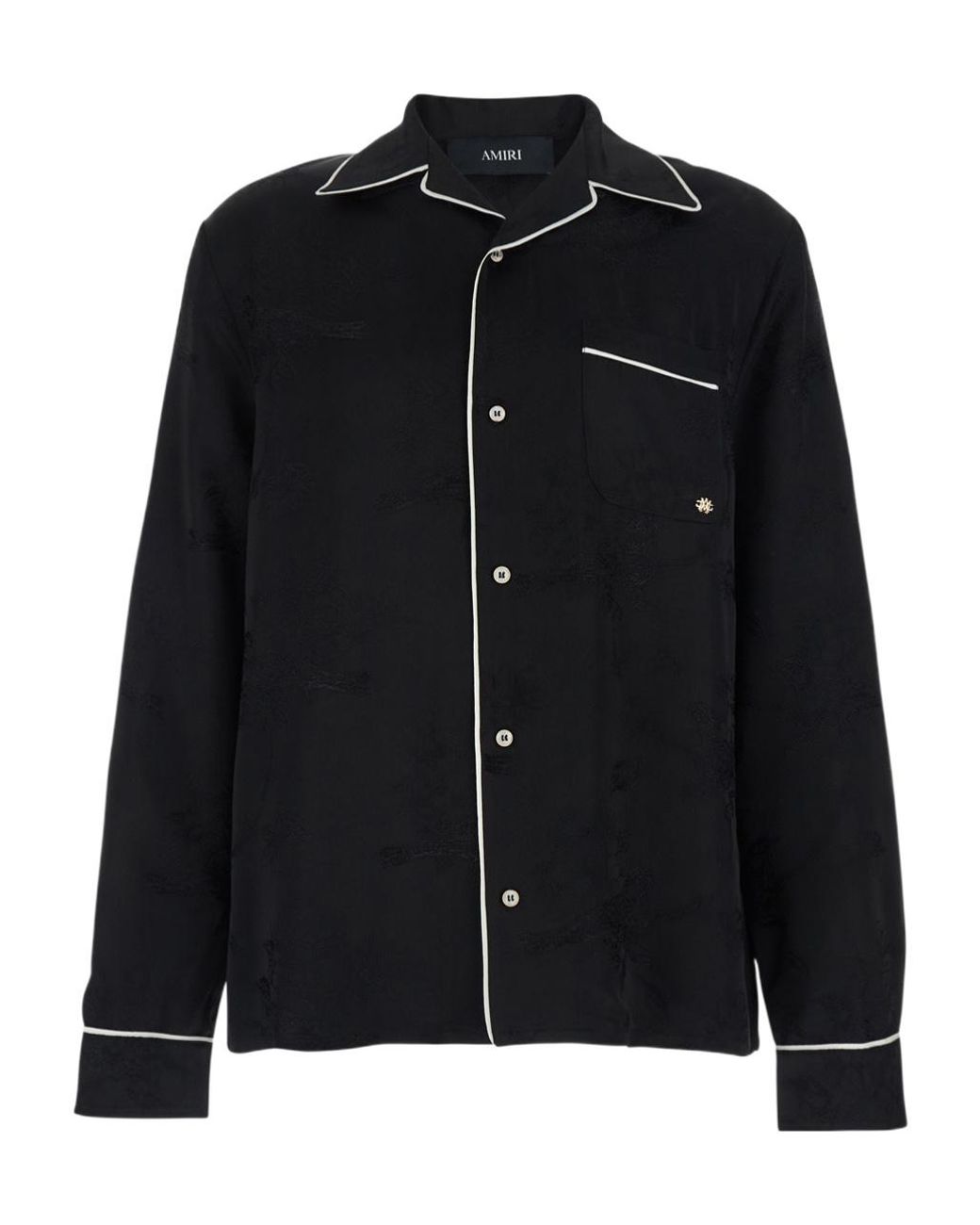 Amiri Black Long Sleeved Pijama Shirt for men