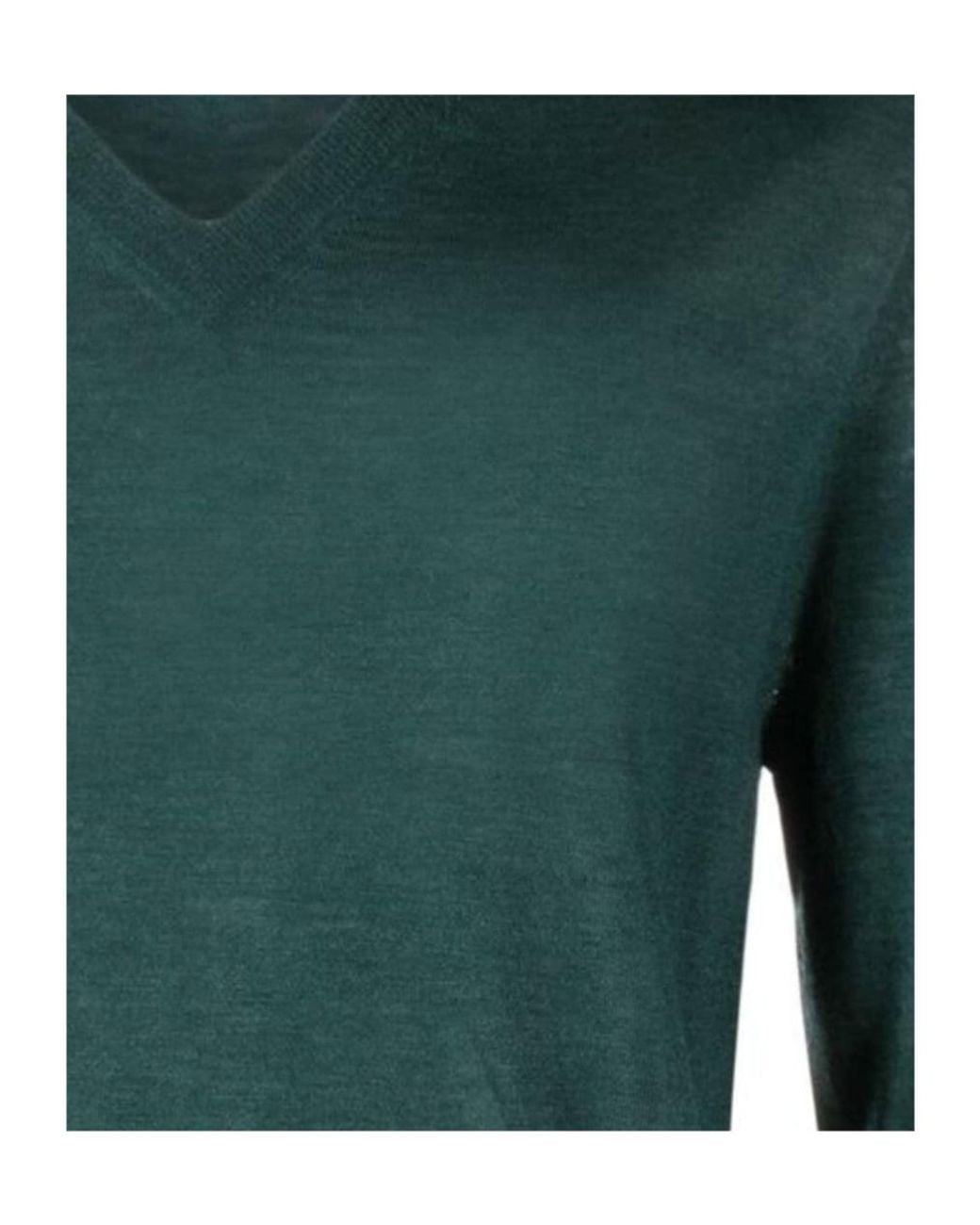 Ballantyne Green V-Neck Knitted Jumper for men