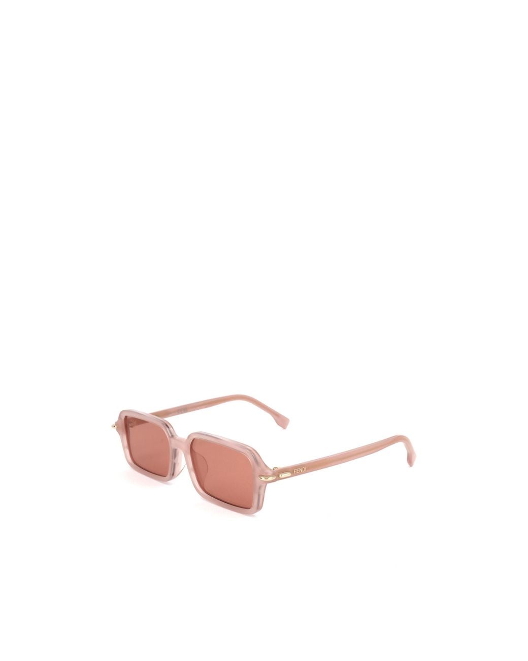 Fendi Pink Geometric Frame Sunglasses