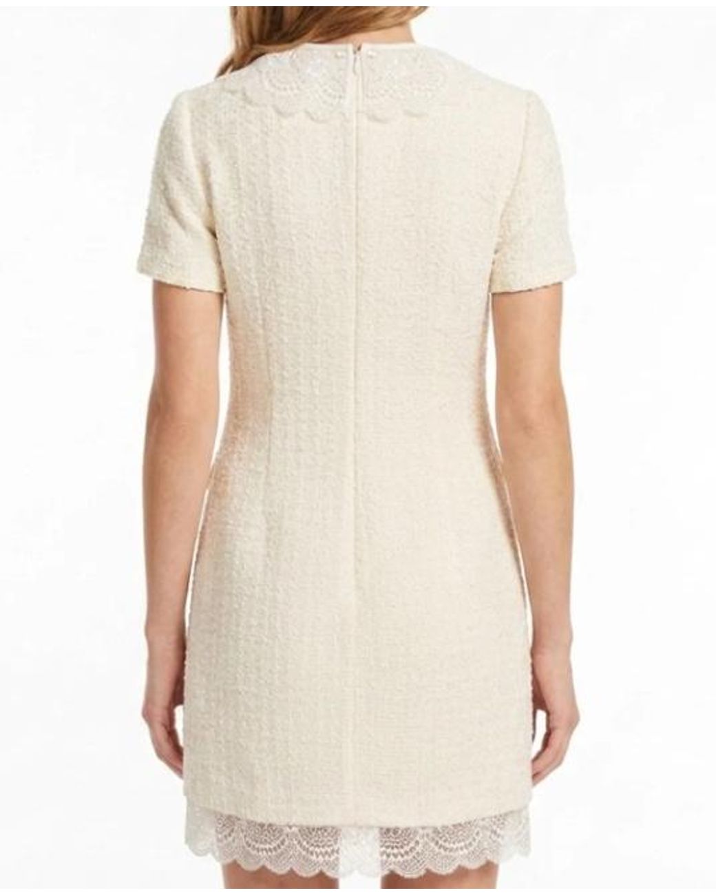 Self-Portrait Natural Round Neck Dress