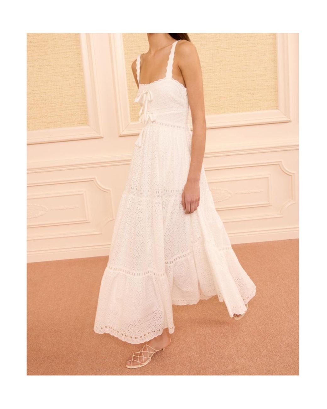 Ulla Johnson White Broderie Maxi Dress