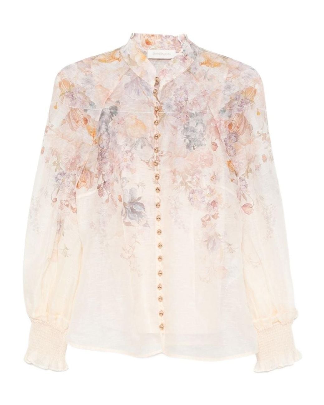 Zimmermann Pink Ascent Floral Printed Blouse