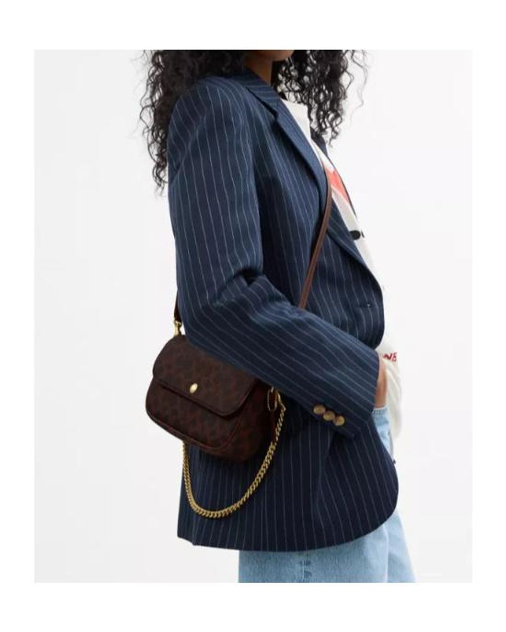 COACH Metallic Brook Signature Shoulder Bag