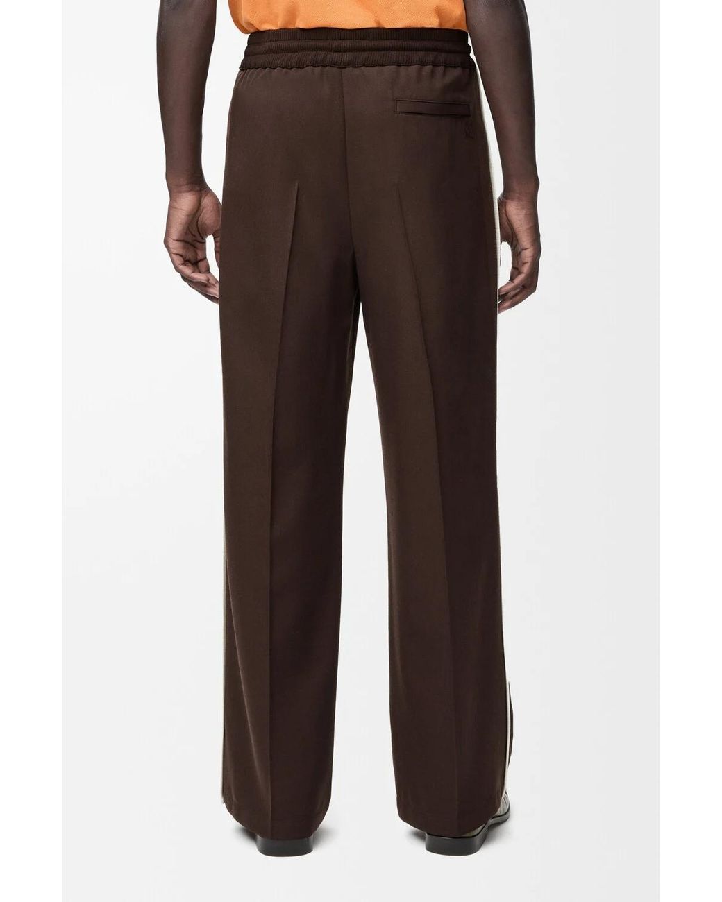Loewe Brown Wool Drawstring Trousers for men