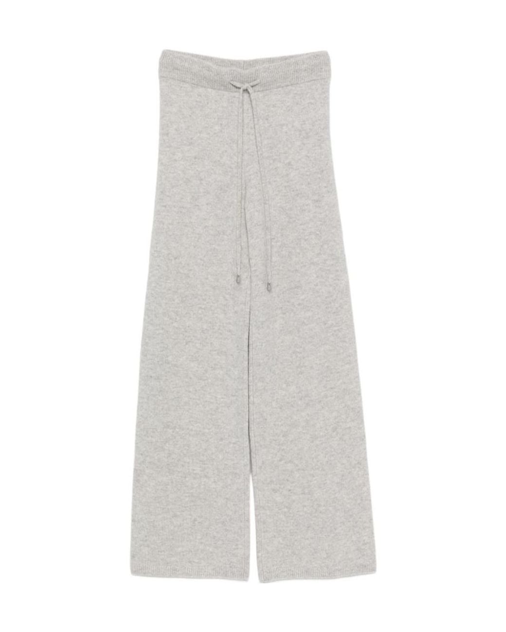 ERMANNO FIRENZE White Drawstring-Waist Track Pants