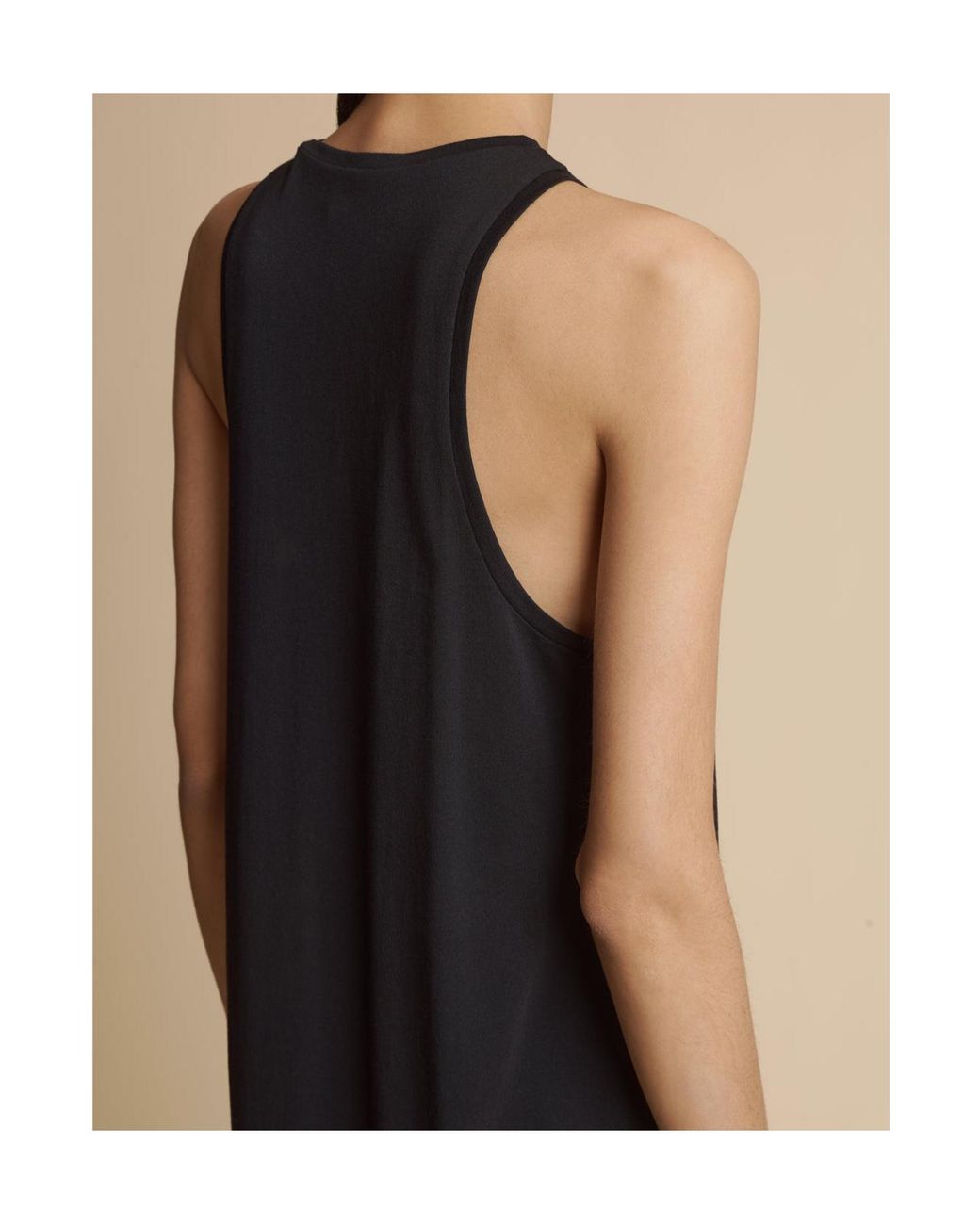 Khaite Black Vernetta V-Neck Sleeveless Maxi Dress