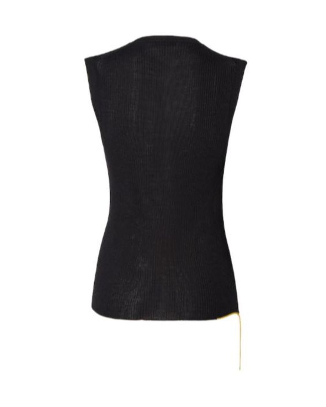 Fendi Black Wool Ribbed Top