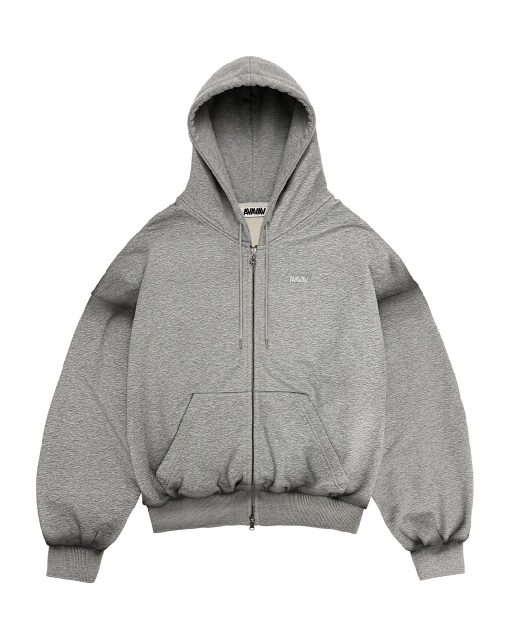 AVAVAV Gray Long-Sleeve Zip-Up Hoodie for men