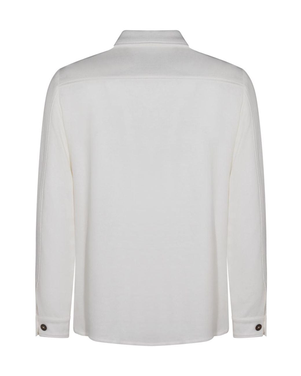 Eleventy White Long-Sleeved Casual Jacket for men