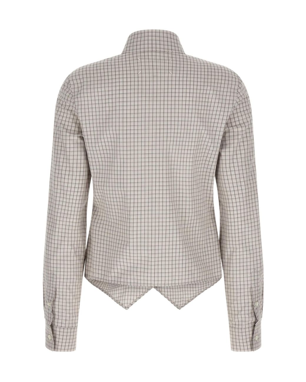 Maison Margiela Gray Long Sleeve Pointed Hem Shirt