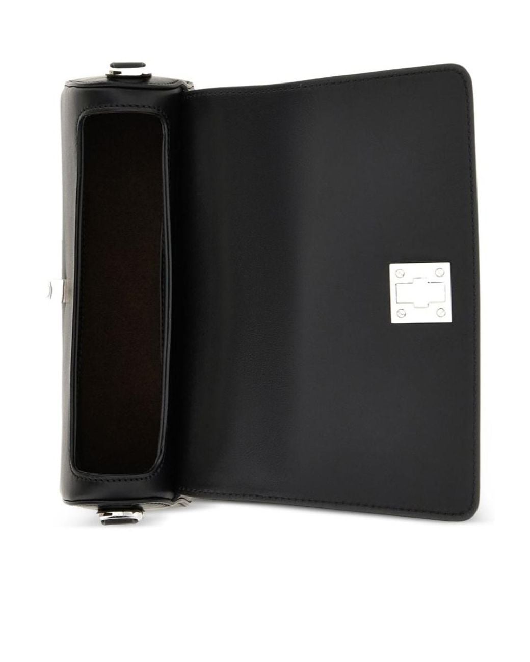 Hogan Black H-Turn Foldover Top Bag