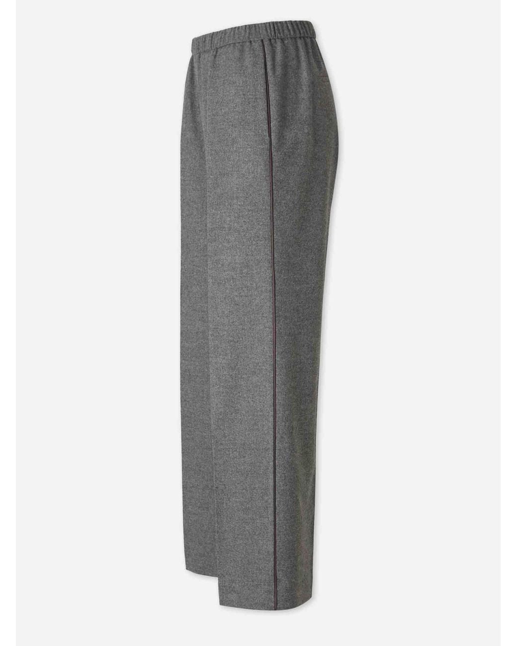 Peserico Gray Straight-Leg Trousers