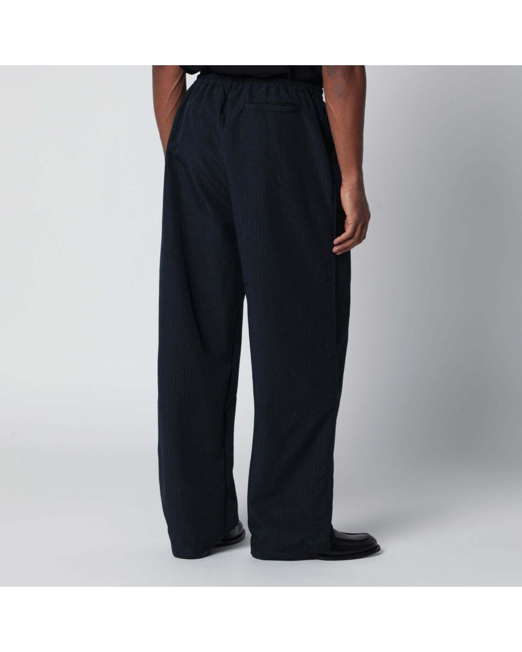 Willy Chavarria Black Pinstripe Sweatpants for men