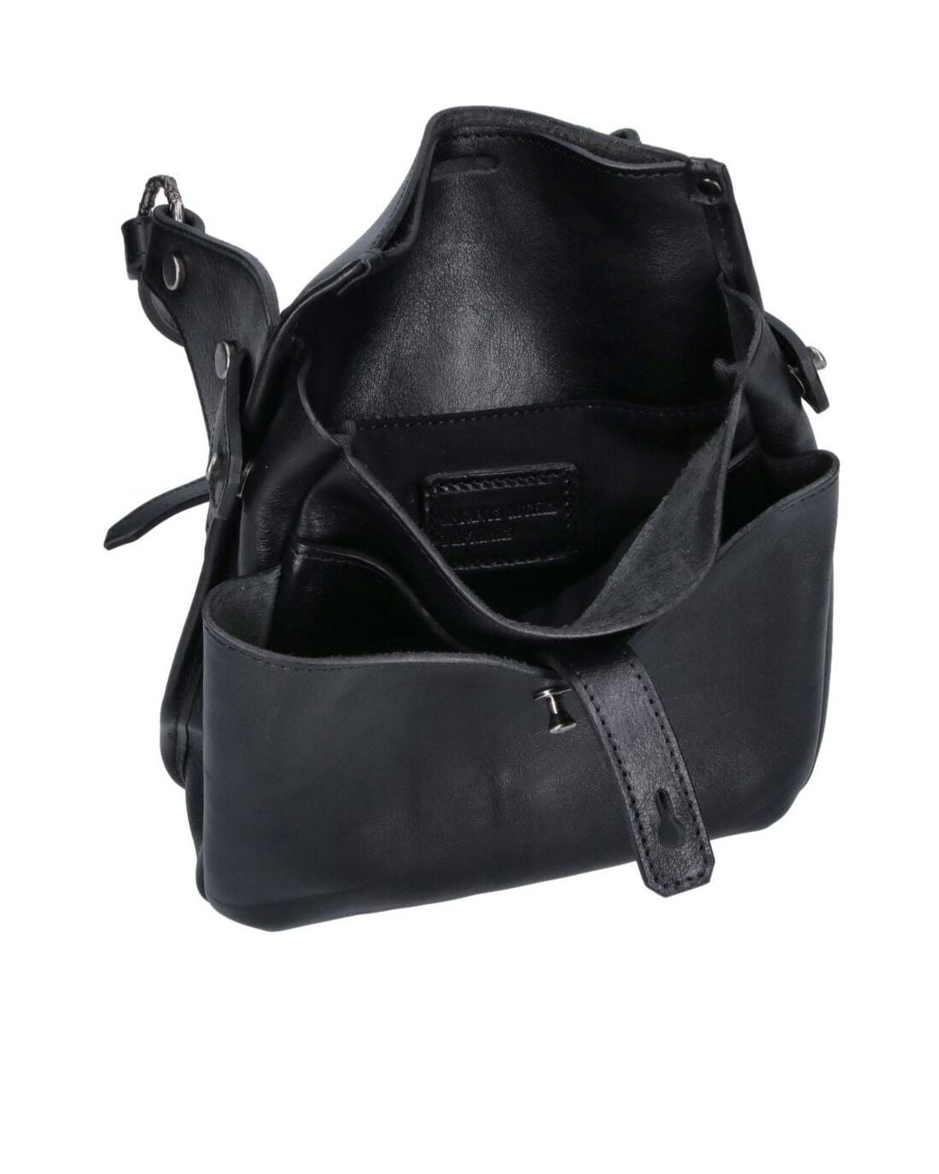 Enfants Riches Deprimes Black Buckle-Strap Leather Shoulder Bag for men