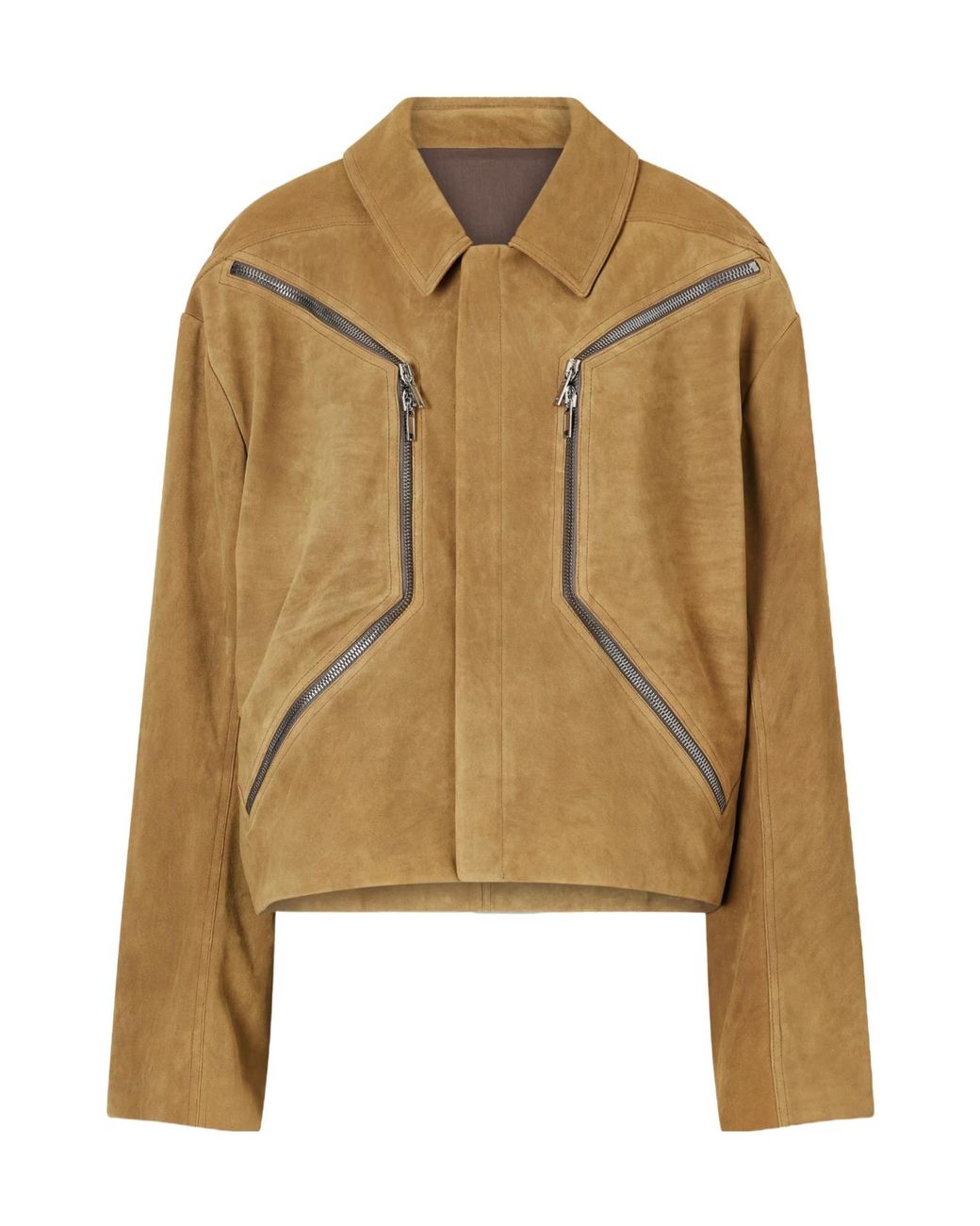 Rick Owens Natural Blixa Mac Suede Jacket