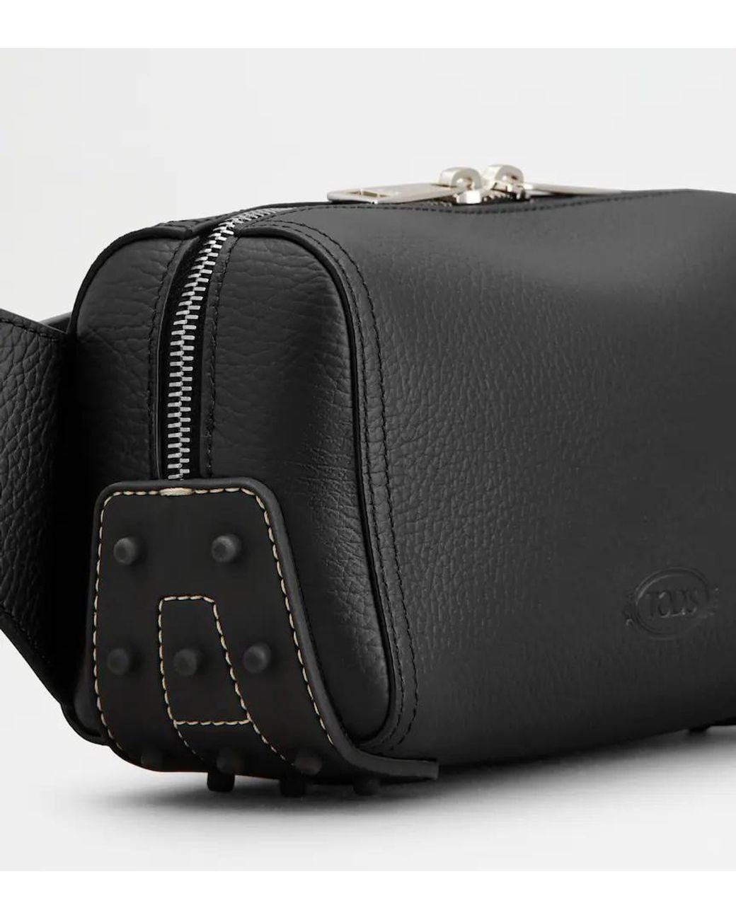Tod's Black Zippered Shoulder Bag for men