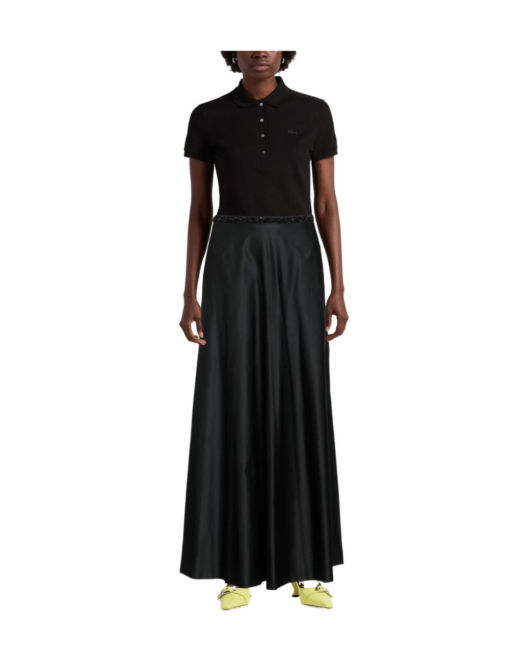 Max Mara Black Versatile Solid Taffeta Skirt
