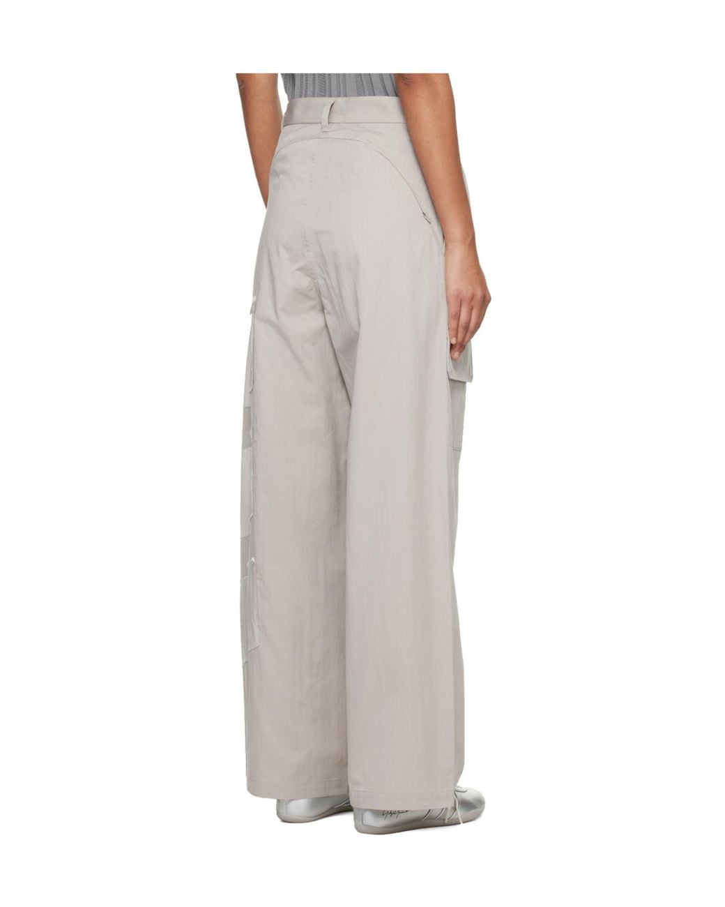 Y-3 Gray Wide Belt Loop Cargo Casual Pants